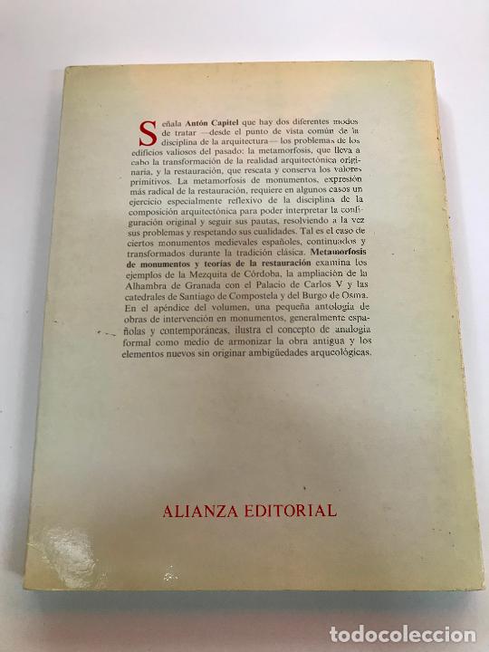 Libros de segunda mano: ANT&Oacute;N CAPITEL. METAMORFOSIS DE LA RESTAURACI&Oacute;N. - Foto 5