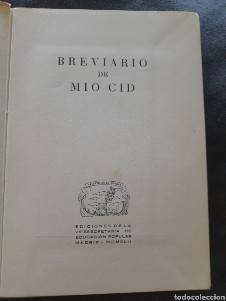 Libros de segunda mano: Breviario de Mio Cid. - Foto 2