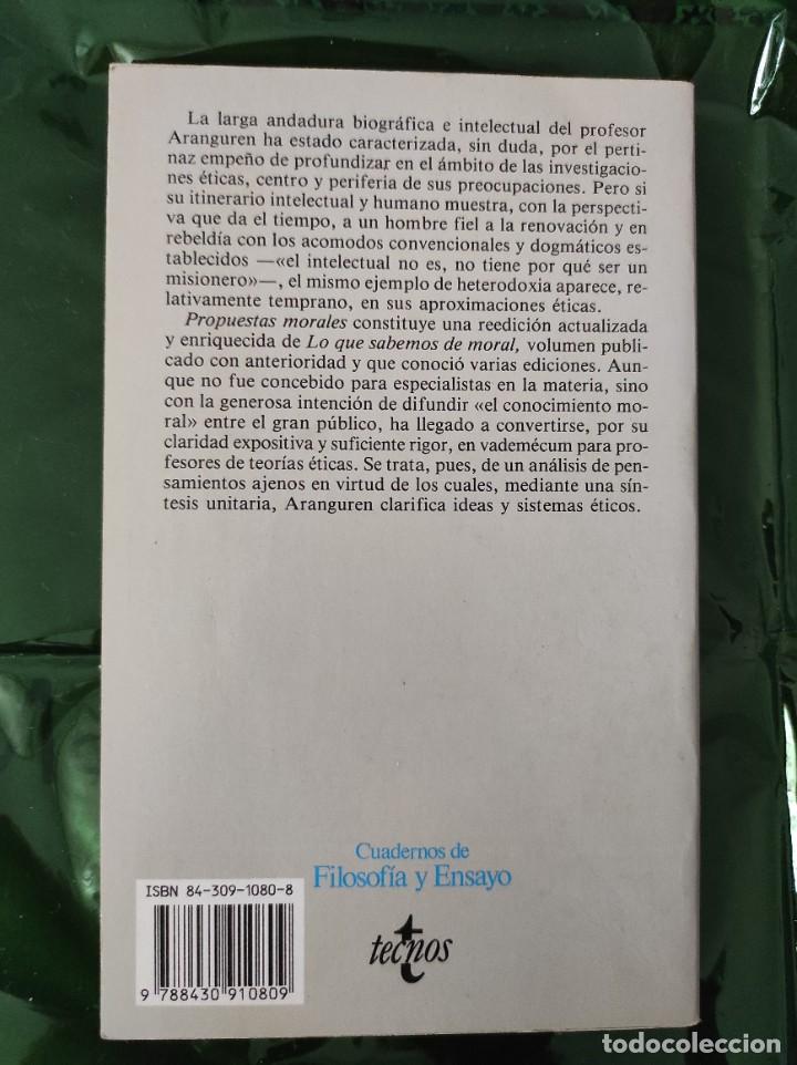 Libros de segunda mano: PROPUESTAS MORALES - Jos&eacute; L.Aranguren - Foto 2
