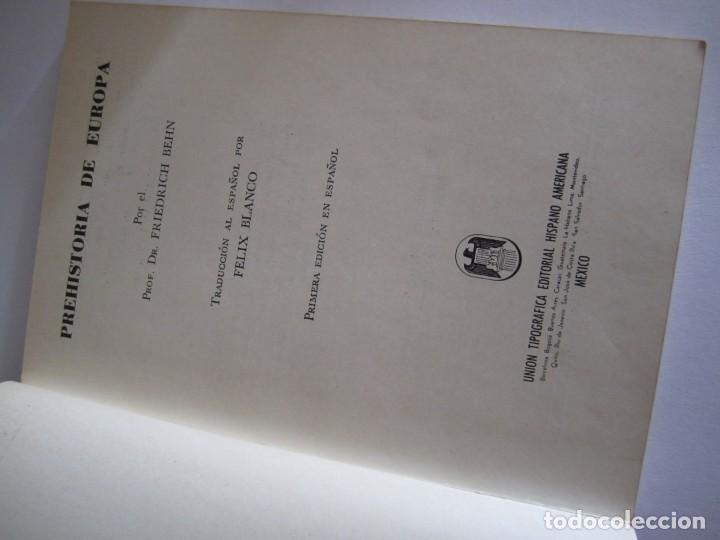Libros de segunda mano: libro prehistoria de europa behn manuales uteha - Foto 3