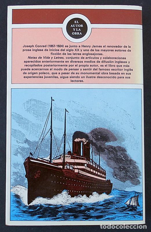 Libros de segunda mano: Notas de vida y letras - Joseph Conrad - Ediciones del Cotal (1981) - Foto 2