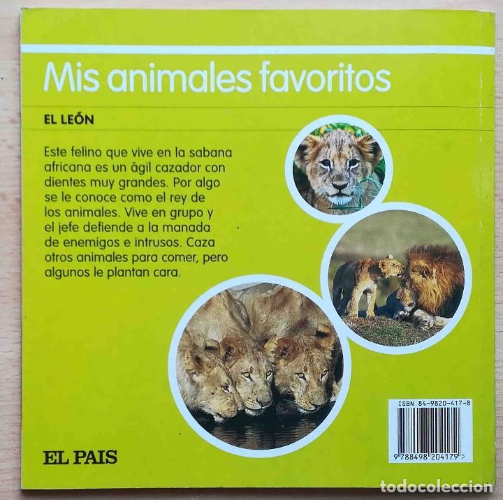 Libros de segunda mano: Mis animales favoritos. El le&oacute;n. El Pa&iacute;s. - Foto 6