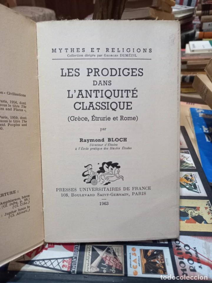 Libros de segunda mano: Raymond Bloch - Les prodiges dans l&agrave;ntique classique - Foto 2