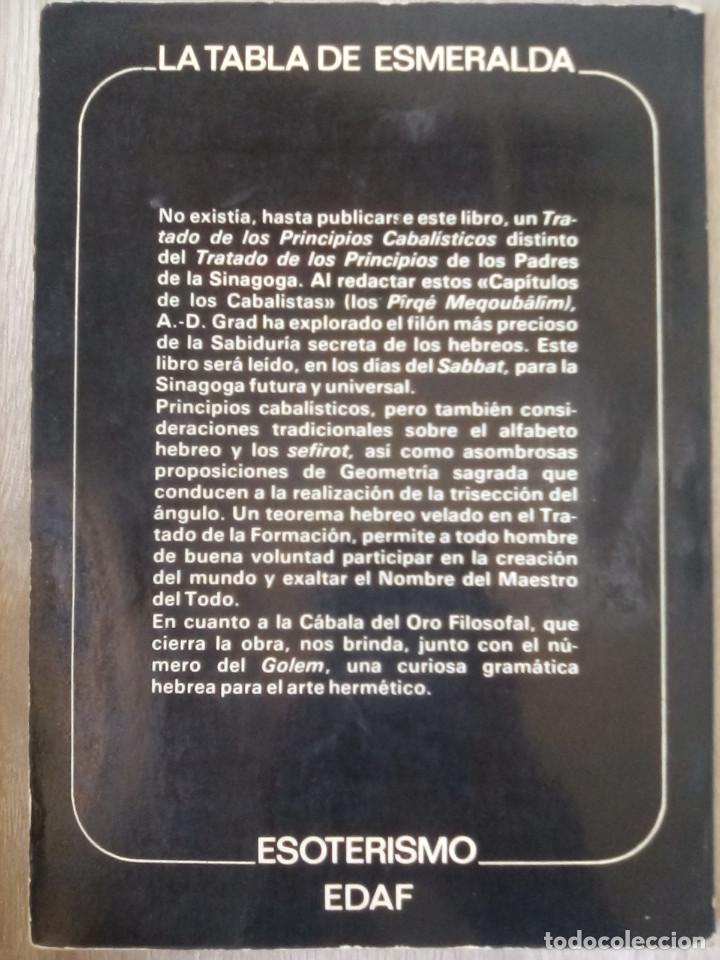 Libros de segunda mano: Libro de los principios cabal&iacute;sticos - A. D. Grad (Ed. Edaf) - Foto 2