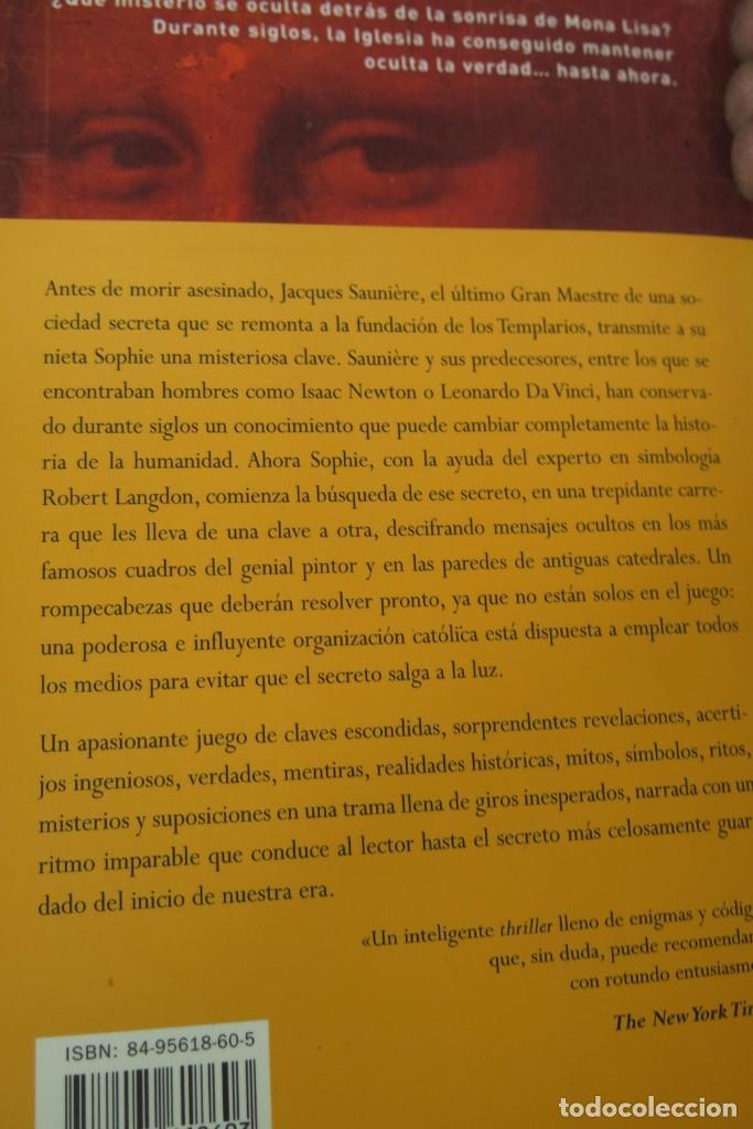 Libros de segunda mano: EL CODIGO DA VINCI. BROWN - Foto 2