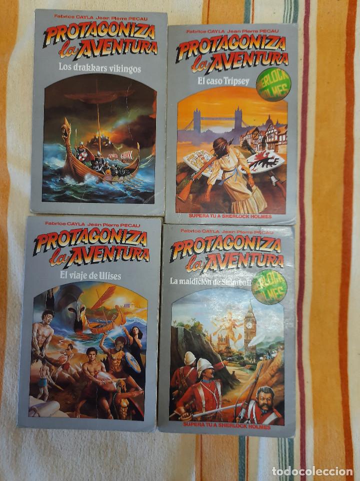 Libros de segunda mano: Protagoniza la aventura Libros 1 a 4 Los drakkars vikingos + El caso Tripsey + El viaje de Ulises +