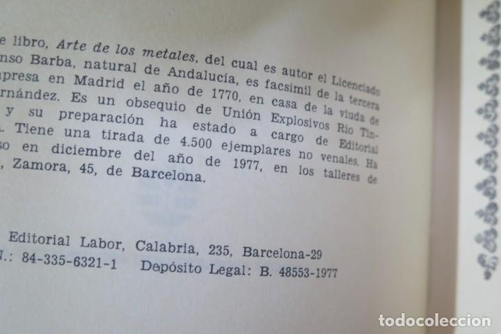 Libros de segunda mano: ARTE DE LOS METALES. ALONSO BARBA - Foto 2