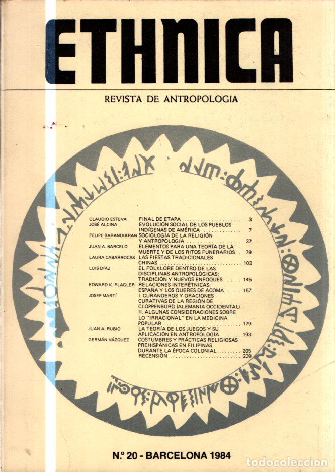 Gebrauchte B&uuml;cher: ETHNICA REVISTA DE ANTROPOLOG&Iacute;A N&ordm; 20 (1984)