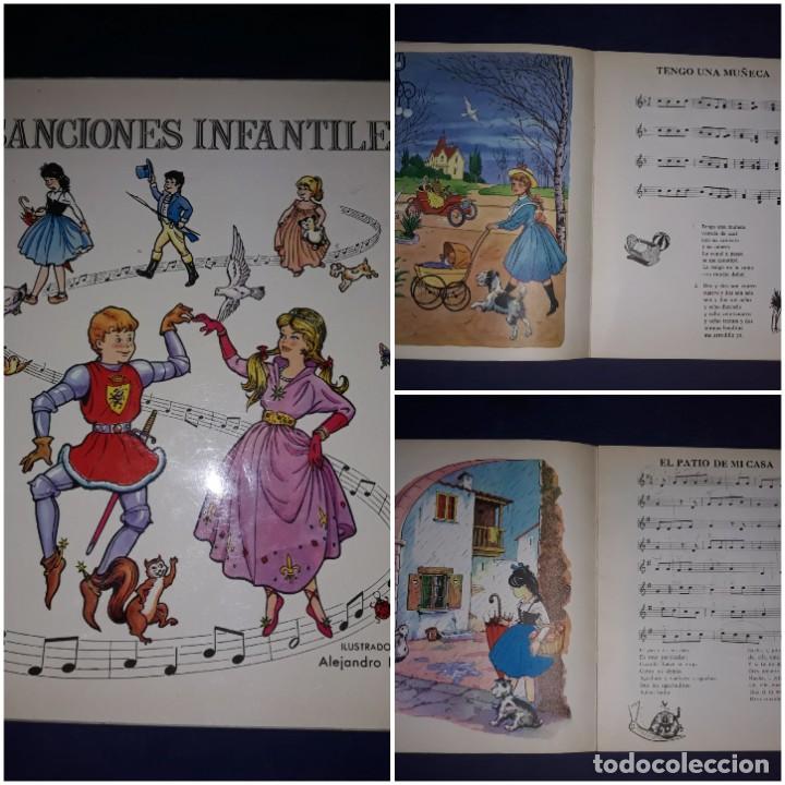 Libri di seconda mano: Canciones Infantiles Ilustrado por Alejandro Parriego Edigraf 1970 Medidas 23 X 27.50cm