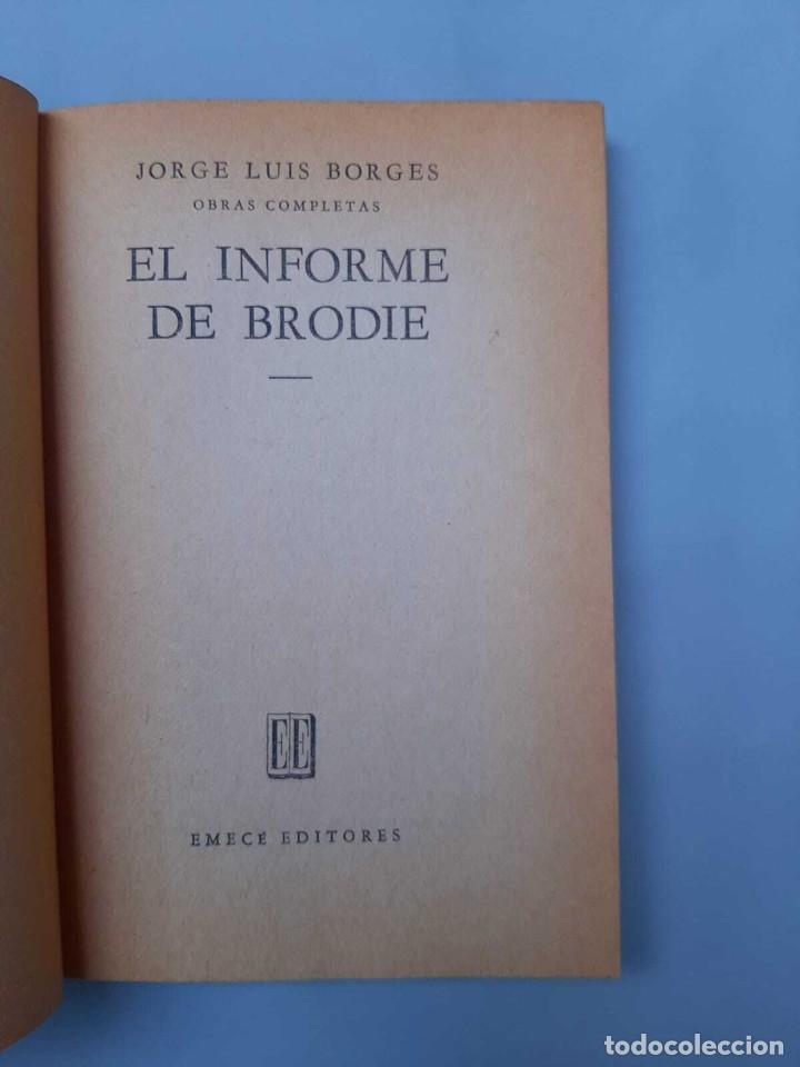 Libros de segunda mano: Borges Jorge Luis - El Informe de Brodie - 1970 Primera edicion - Foto 2