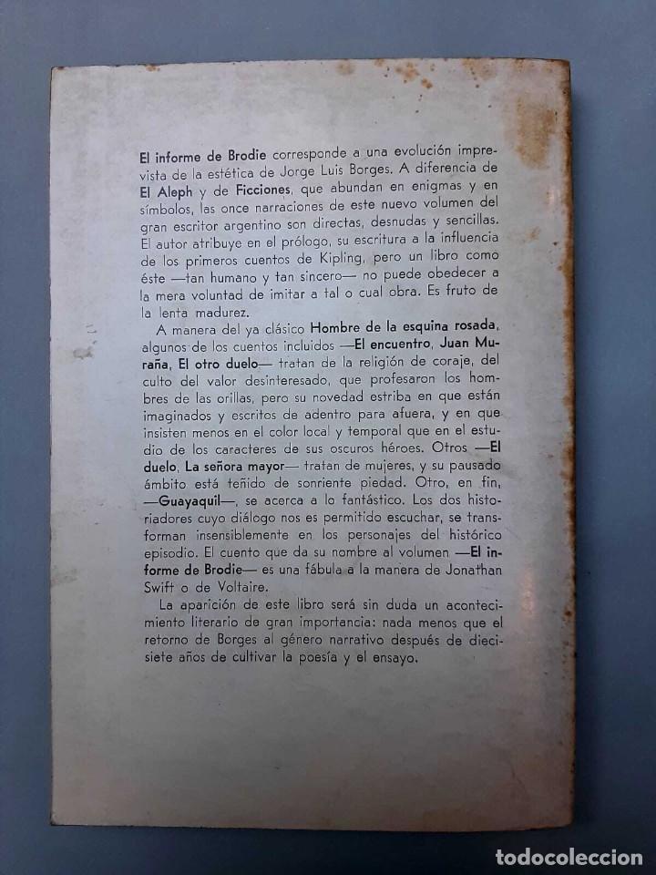 Libros de segunda mano: Borges Jorge Luis - El Informe de Brodie - 1970 Primera edicion - Foto 3