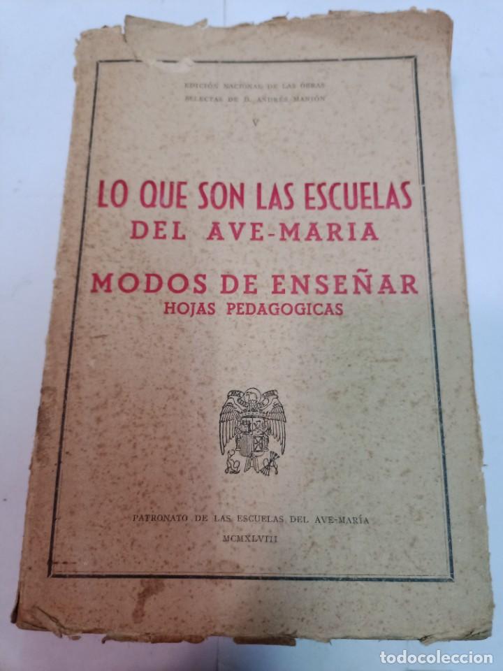 Libros de segunda mano: A. MANJON El pensamiento del Ave-Maria. Modos de ense&ntilde;ar SA10293 - Foto 1