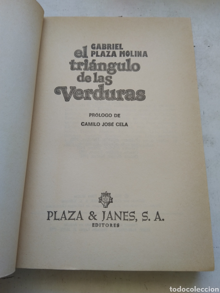 Libros de segunda mano: EL TRIANGULO DE LAS VERDURAS/GABRIEL PLAZA MOLINA - Foto 2