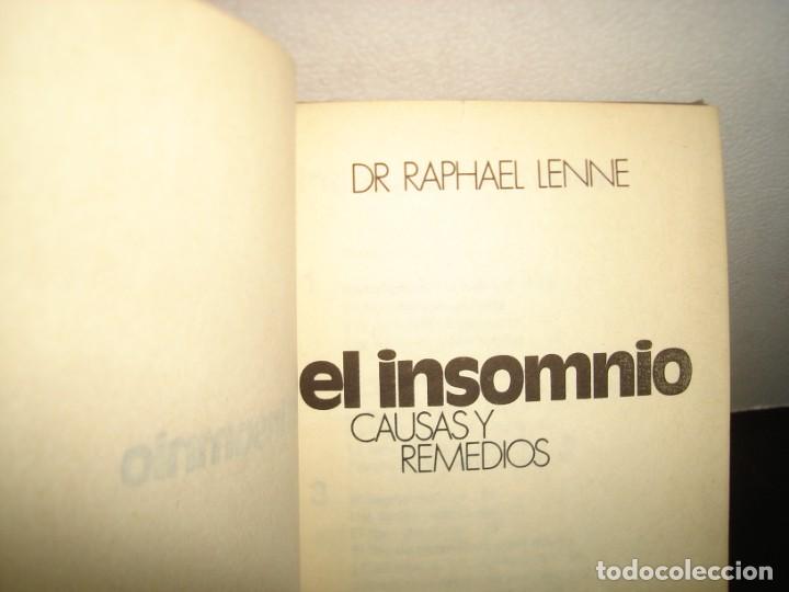 Libros de segunda mano: 26- EL INSOMNIO. CAUSAS Y REMEDIOS - DR. RAPHAEL LENNE - Foto 3