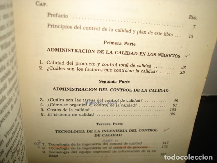 Libros de segunda mano: 24- CONTROL TOTAL DE CALIDAD. INGENIER&Iacute;A Y ADMINISTRACI&Oacute;N - A. V. FEIGENBAUM - Foto 4