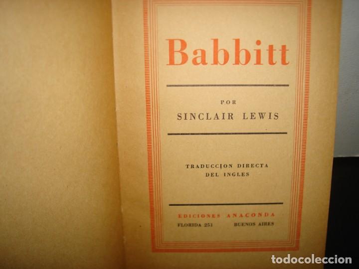 Libros de segunda mano: 27- BABBITT - SINCLAIR LEWIS - 1941 - Foto 3