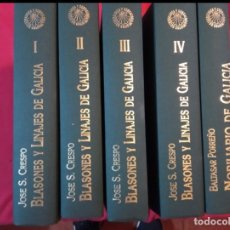 Libros de segunda mano: BLASONES Y LINAJES DE GALICIA 4 TOMOS + NOBILIARIO. Lote 353024109