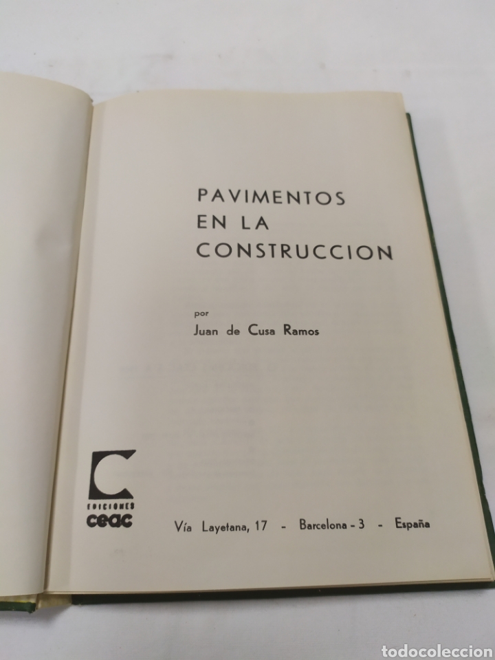 Libros de segunda mano: Pavimentos en la construcci&oacute;n Monograf&iacute;as CEAC, 1969 - Foto 4