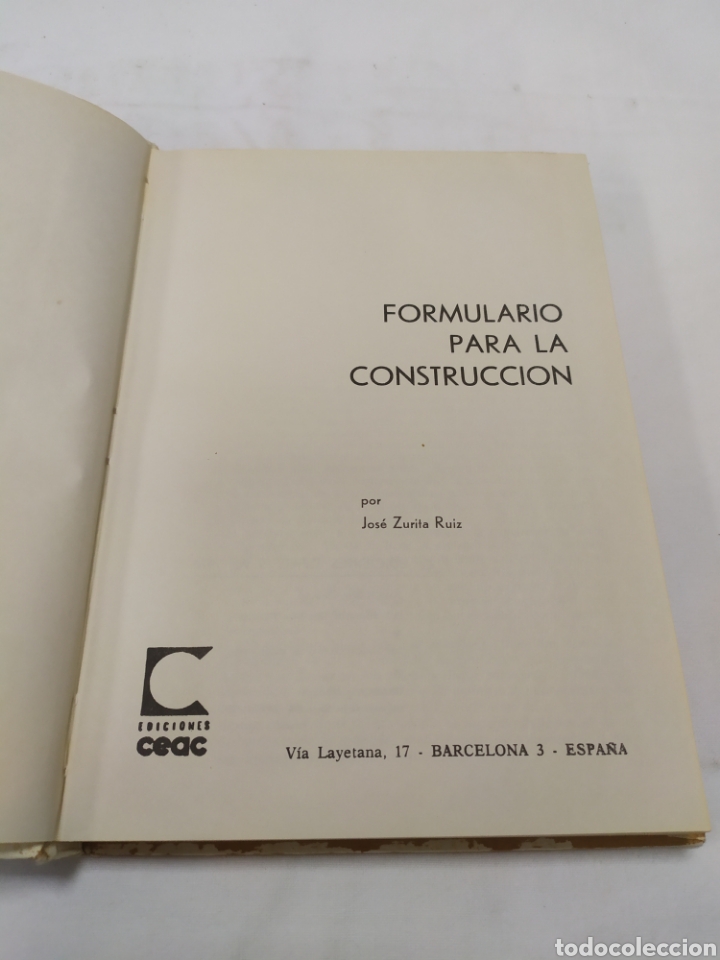 Libros de segunda mano: Formulario para la construcci&oacute;n, Monograf&iacute;as CEAC, 1970 - Foto 4