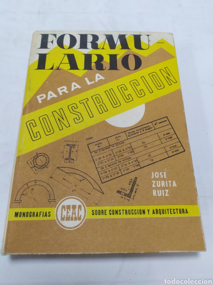 Libros de segunda mano: Formulario para la construcci&oacute;n, Monograf&iacute;as CEAC, 1970 - Foto 1