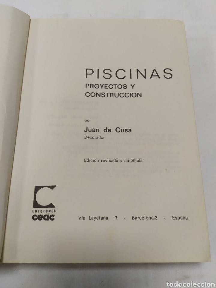 Libros de segunda mano: Piscinas, Monograf&iacute;as CEAC, 1970 - Foto 4