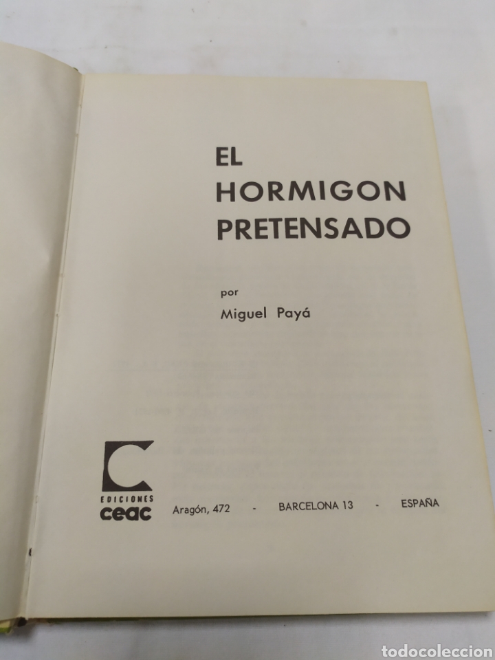 Libros de segunda mano: Hormig&oacute;n pretensado, Monograf&iacute;as CEAC, 1971 - Foto 4