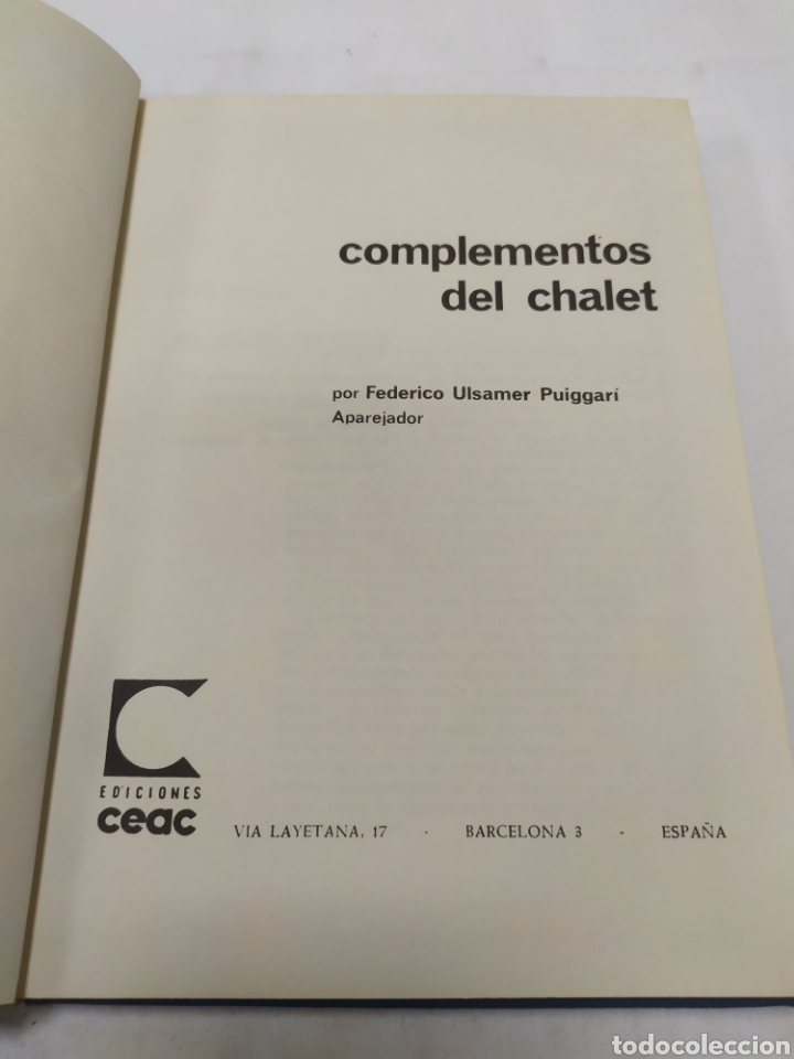 Libros de segunda mano: Complementos del chalet, Monograf&iacute;as CEAC 1970 - Foto 4