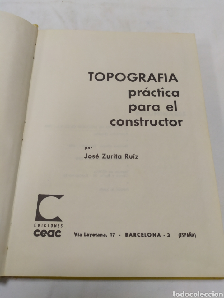 Libros de segunda mano: Topograf&iacute;a pr&aacute;ctica para el constructor, Monograf&iacute;as CEAC, 1969 - Foto 4