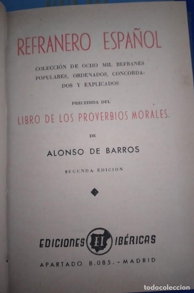 Libros de segunda mano: REFRANERO ESPA&Ntilde;OL - Foto 1
