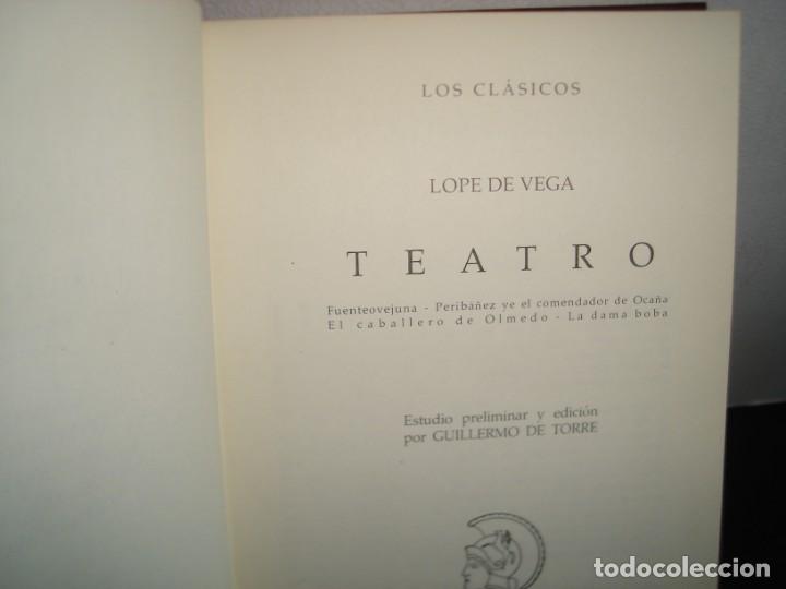 Libros de segunda mano: 27- LOS CL&Aacute;SICOS. LOPE DE VEGA, TEATRO - Foto 4