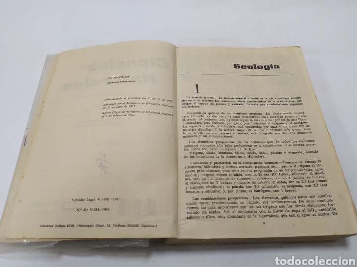 Libros de segunda mano: Ciencias naturales, ECIR, 1963 - Foto 3