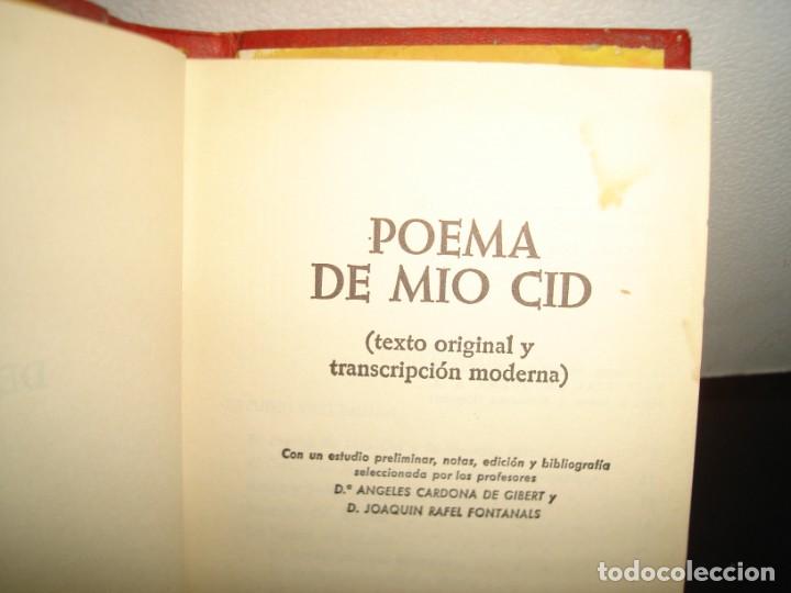 Libros de segunda mano: 28- POEMA DEL MIO CID (TEXTO ORIGINAL Y TRANSCRIPCI&Oacute;N MODERNA) - Foto 3