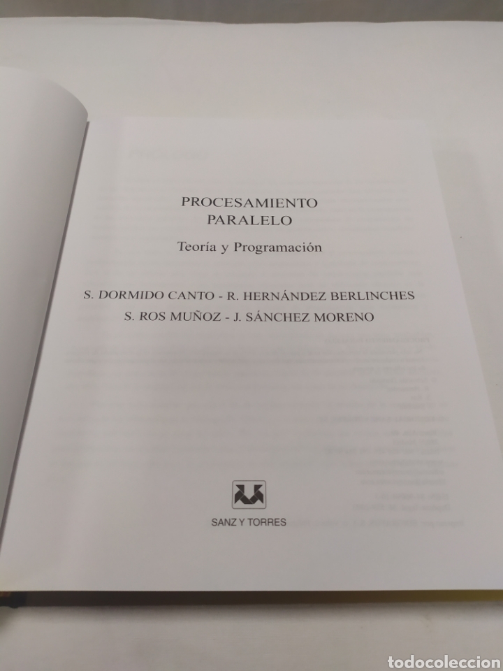 Libros de segunda mano: Procesamiento paralelo, Sanz y Torres, 2003 - Foto 3