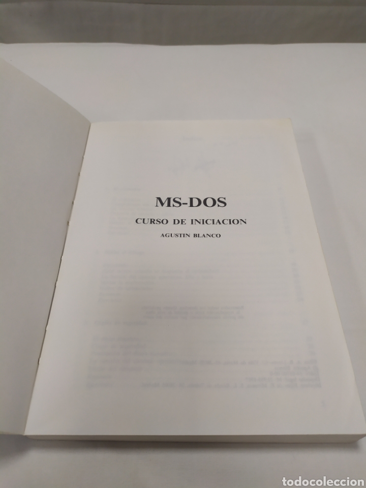 Libros de segunda mano: MS-DOS Curso de iniciaci&oacute;n, Agust&iacute;n Blanco, 1987 - Foto 3