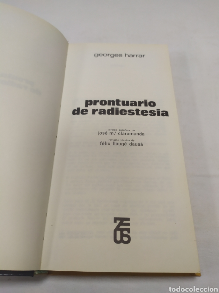 Libros de segunda mano: Prontuario de radiestesia, Ediciones Zeus, 1974 - Foto 3