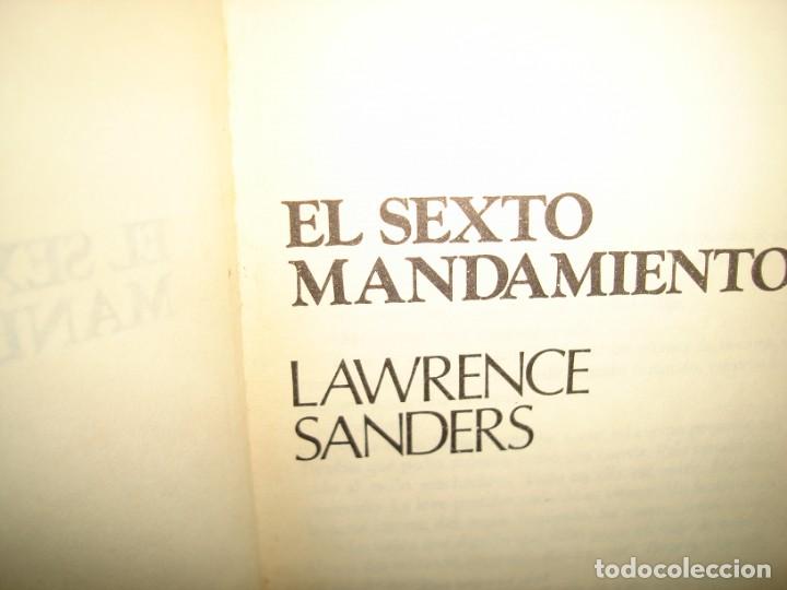 Libros de segunda mano: 29- EL SEXTO MANDAMIENTO - LAWRENCE SANDERS - Foto 3