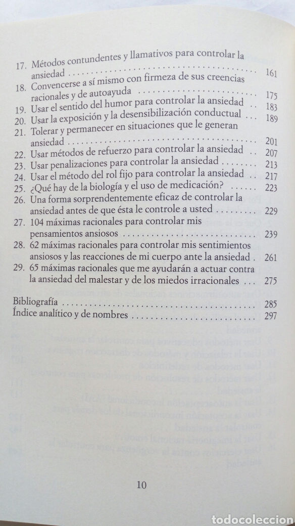 Libros de segunda mano: C&oacute;mo controlar la ansiedad antes de que le controle a usted. Albert Ellis. - Foto 4