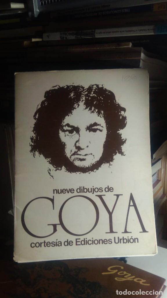 Libros de segunda mano: NUEVE DIBUJOS DE GOYA, CORTES&Iacute;A DE EDICIONES URBI&Oacute;N - Foto 1