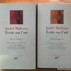 Libros de segunda mano: ANDRÉ MALRAUX. ÉCRITS SUR L'ART, I- II (OEUVRES COMPLETES IV-V). 2 VOLUMENES