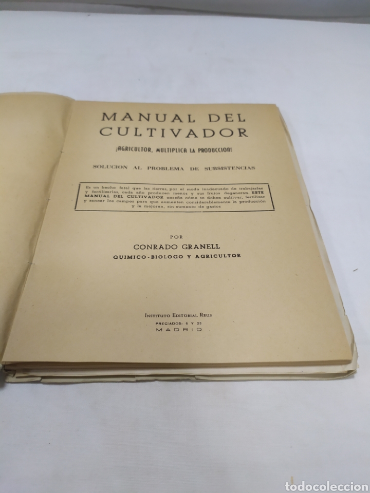 Libros de segunda mano: Manual del cultivador, Instituto Editorial Reus, - Foto 3