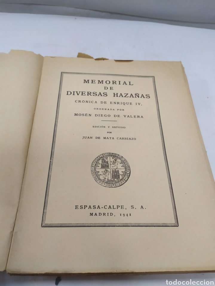 Libros de segunda mano: Memorial de diversas haza&ntilde;as, Espasa Calpe, 1941 - Foto 2