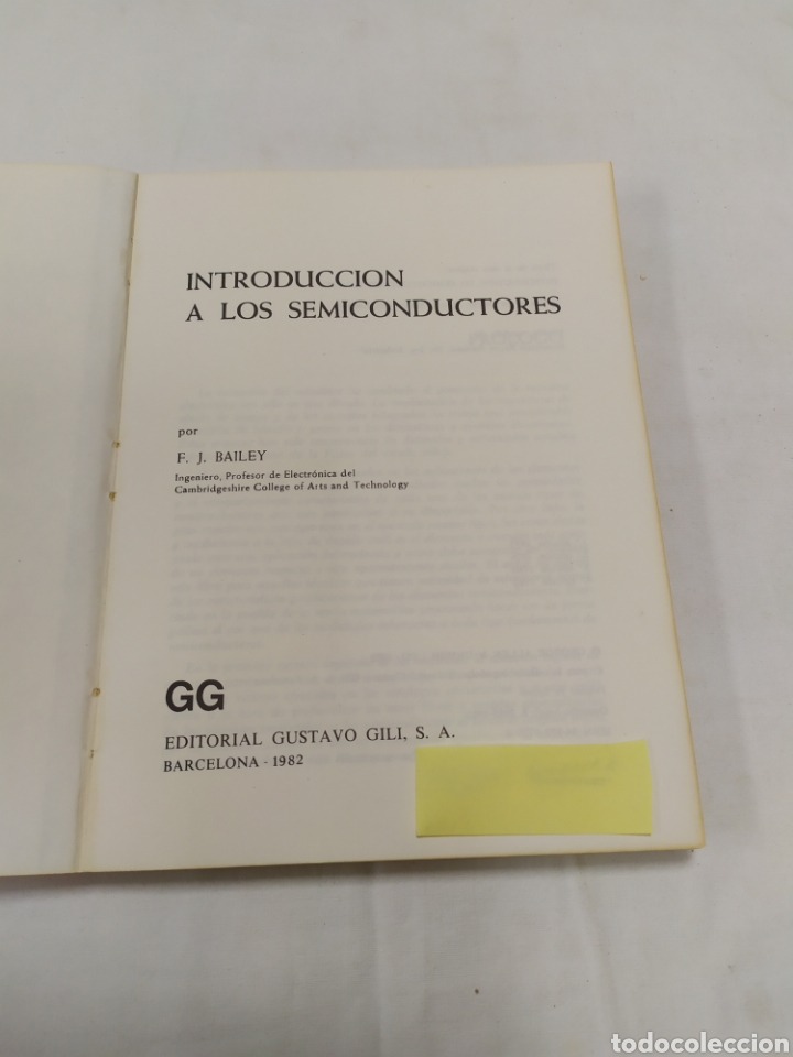 Libros de segunda mano: Introducci&oacute;n a los semiconductores, F. J. Bailey, 1982 - Foto 3
