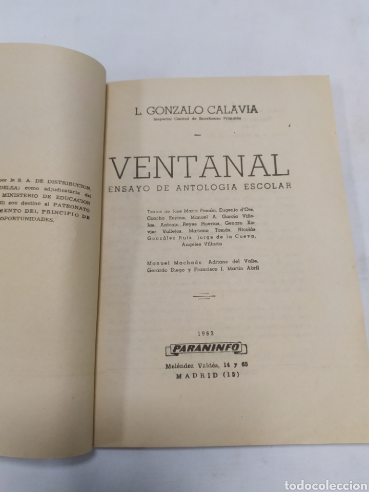 Libros de segunda mano: Ventanal, Editorial Paraninfo, 1963 - Foto 3