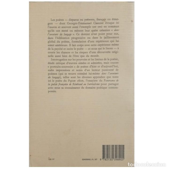 Libros de segunda mano: DANS LAVENTURE DU LANGAGE. Clancier, Georges - Emmanuel - Foto 2