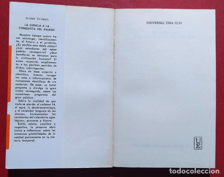 Libros de segunda mano: La Ciencia a la Conquista del Pasado. Albert Ducrocq. 1971. - Foto 2