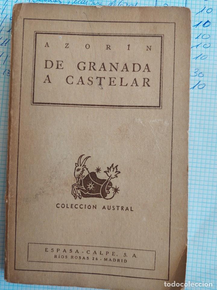 Libros de segunda mano: Azorin De Granada a Castelar col Austral 475 Espasa Calpe - Foto 1