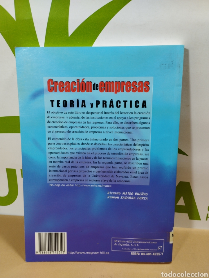 Libros de segunda mano: Creaci&oacute;n de empresas teor&iacute;a y pr&aacute;ctica. Mcgraw Hill. - Foto 2