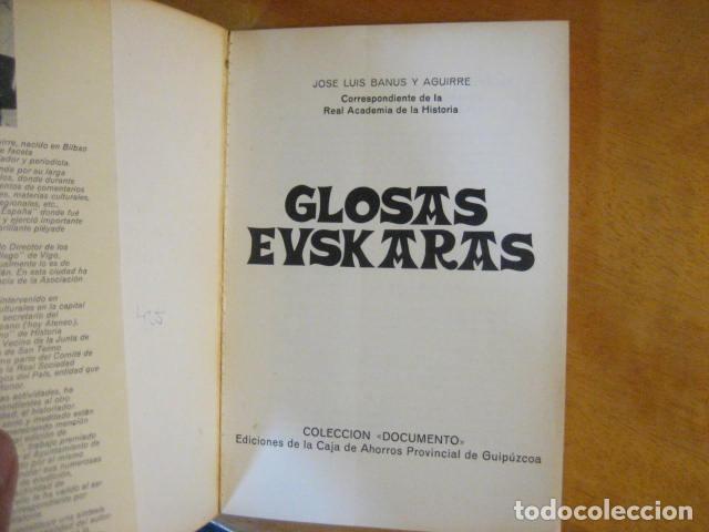 Libros de segunda mano: GLOSAS EUSKARAS JOSE LUIS BAN&Uacute;S Y AGUIRRE - Foto 3