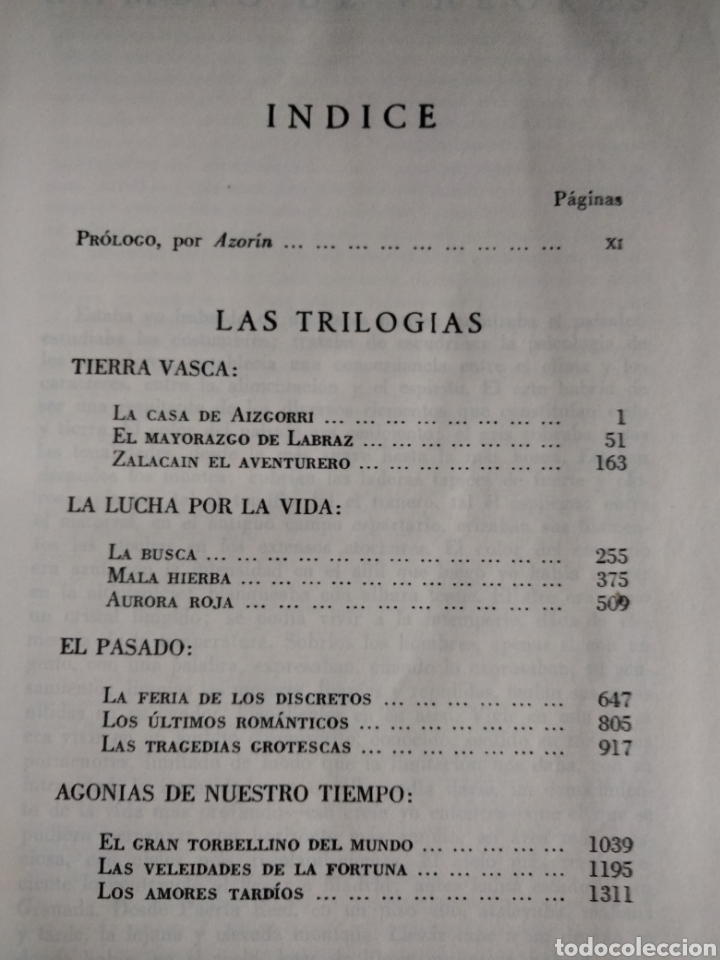 Libros de segunda mano: Obras completas I. P&iacute;o Baroja - Foto 2