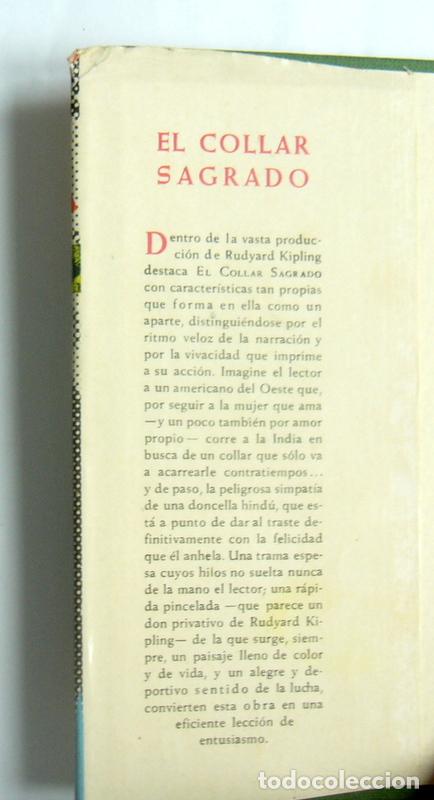 Libros de segunda mano: EL COLLAR SAGRADO - RUDYARD KIPLING - JOSE JANES EDITOR. 1955 - Foto 4